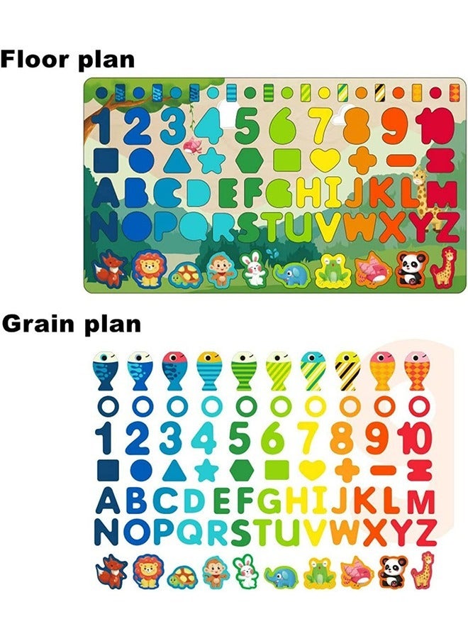 Wooden Magnetic Number Puzzle, Fishing Game Toys for Toddlers Homeschooling Preschool Educational Learning Toys, Shape Sorter Counting Game, Color Stacking Blocks, Wooden Numbers Jigsaw Gift - Image 2